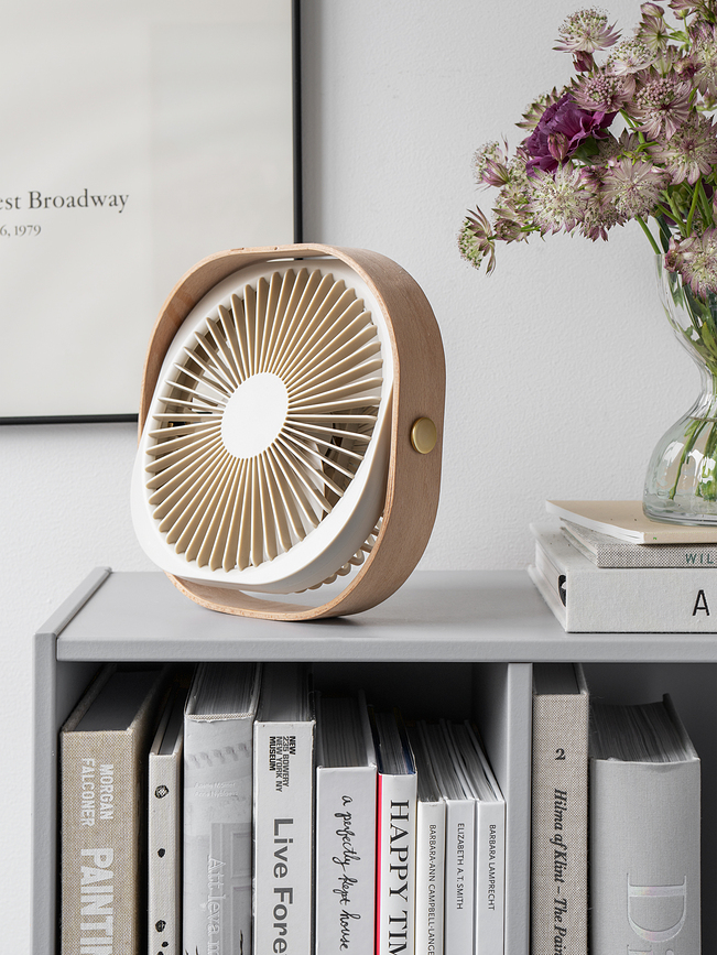 Fantastic Ventilateur bleu, avec cadre en bois
