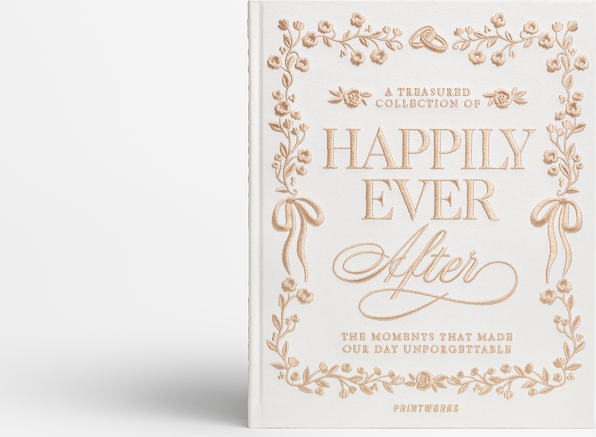 Happily Ever After Embroidered fotoalbum, vit