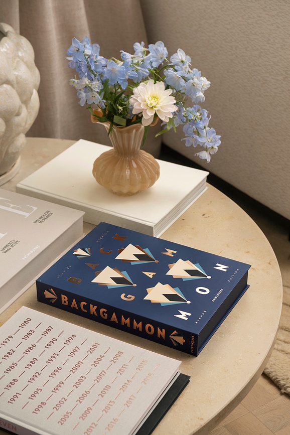 Jeu de backgammon Art of Backgammon Mirror, bleu marine