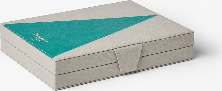 Jeu de backgammon Reverra, gris-vert