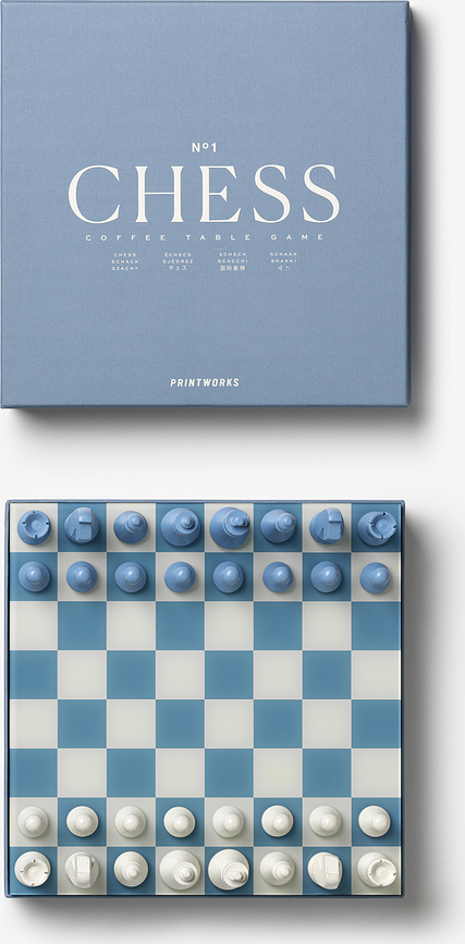 Juego de Ajedrez Printworks Classic, azul claro