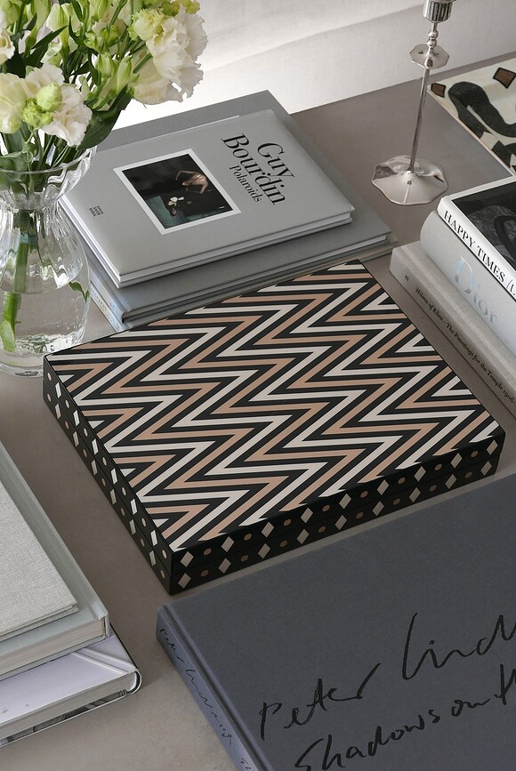 Juego de Backgammon lacado Printworks, negro