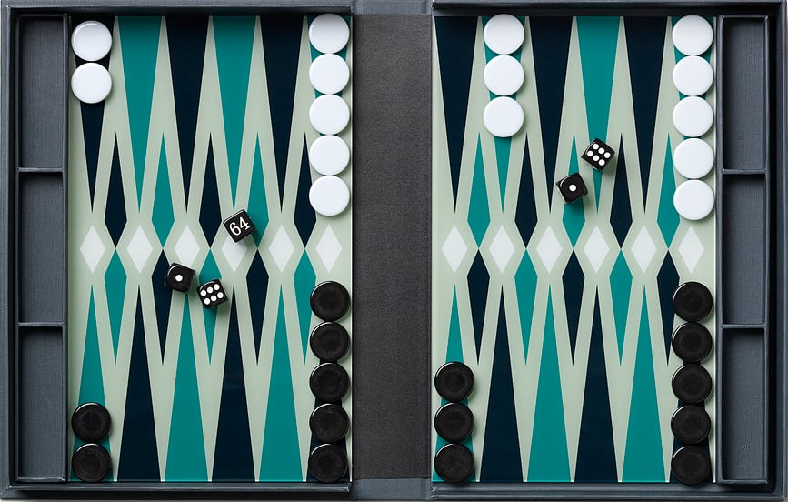 Juego de Backgammon Printworks Classic Art of Backgammon, verde