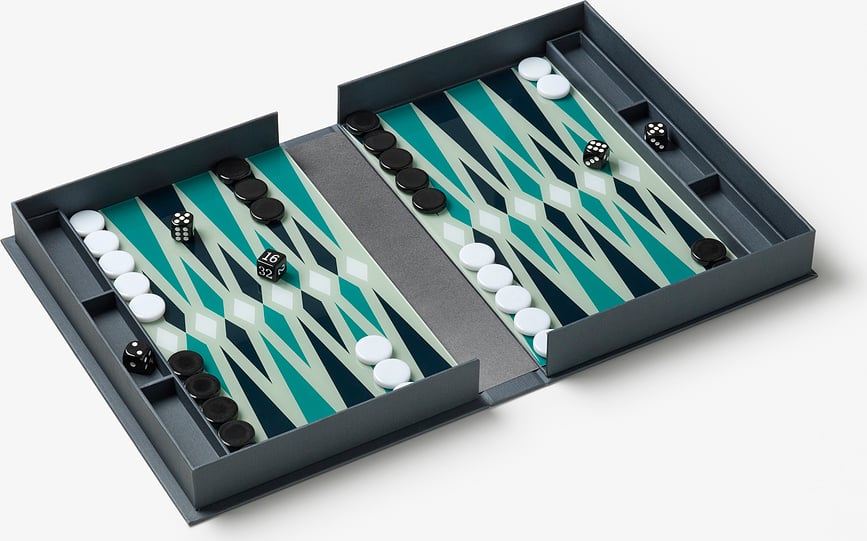 Juego de Backgammon Printworks Classic Art of Backgammon, rojo