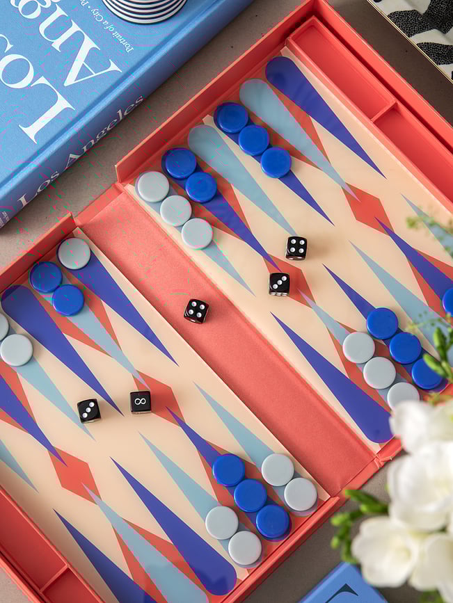 Juego de Backgammon Printworks Classic Art of Backgammon, rojo