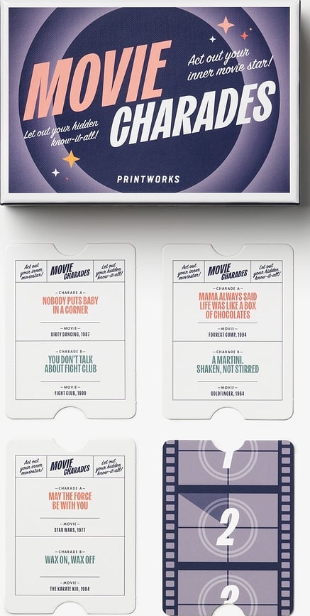 Juego de Cartas Printworks Music Charades, juego de mímica musical