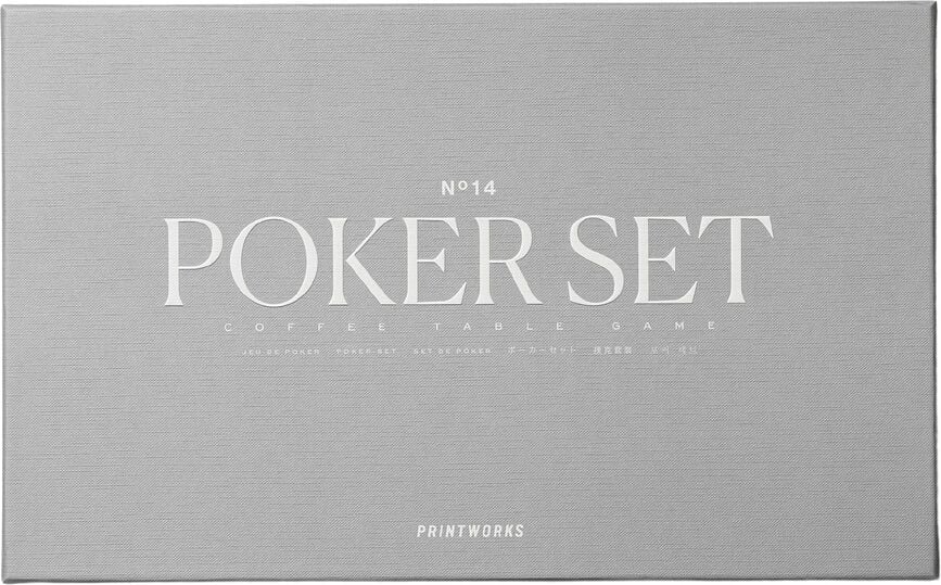 Set de Póker Printworks Classic, gris