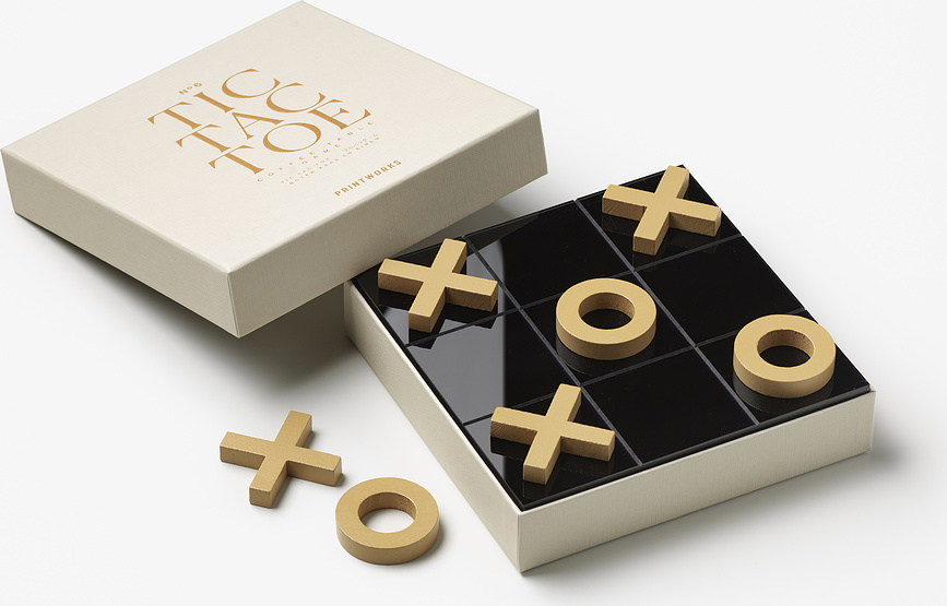 Juego de Mesa Tic Tac Toe Printworks Classic, beige