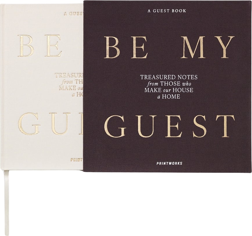 Księga gości Be My Guest antracytowo-biała