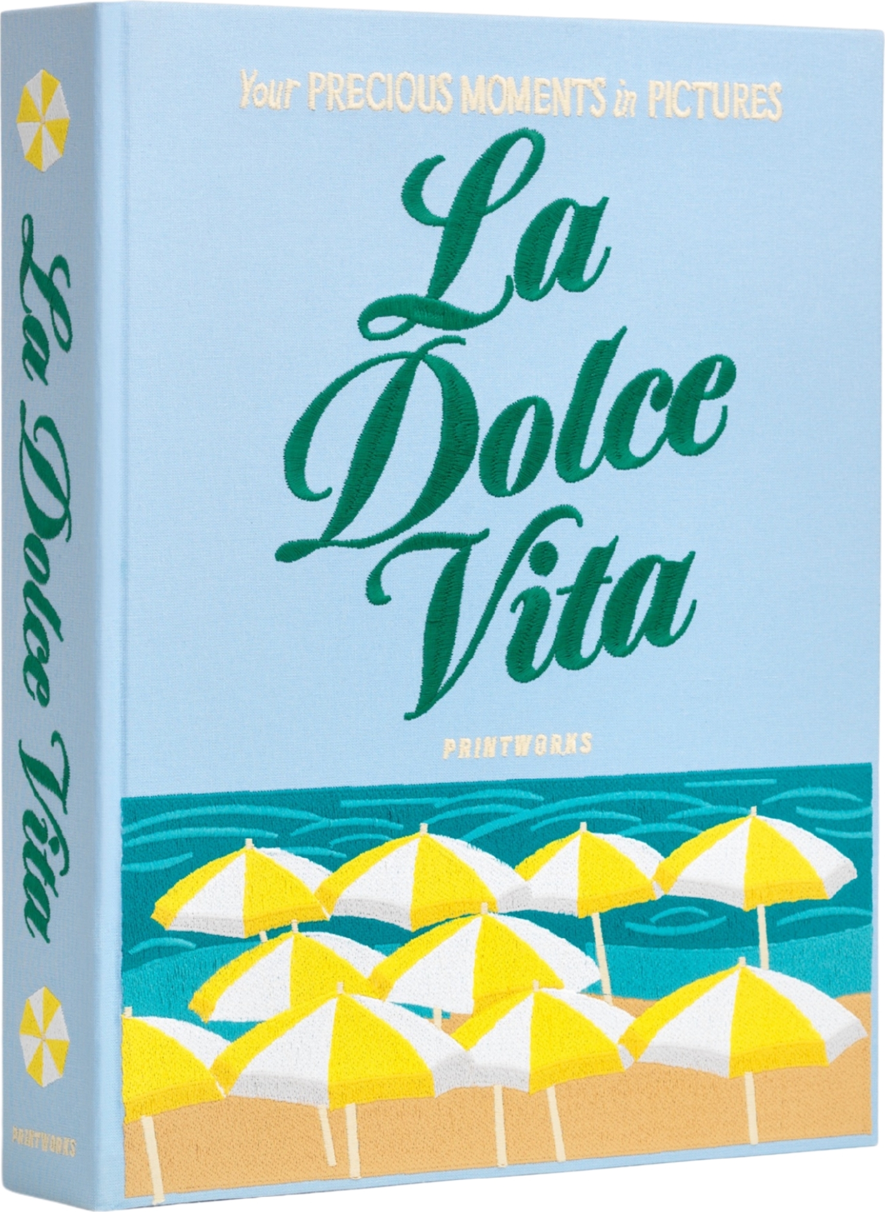La Dolce Vita Embroidered Fotoalbum, hellblau