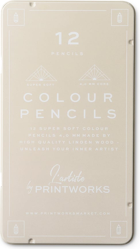 Lápices de Colores Tonos de Piel Printworks, Pack de 12 unidades