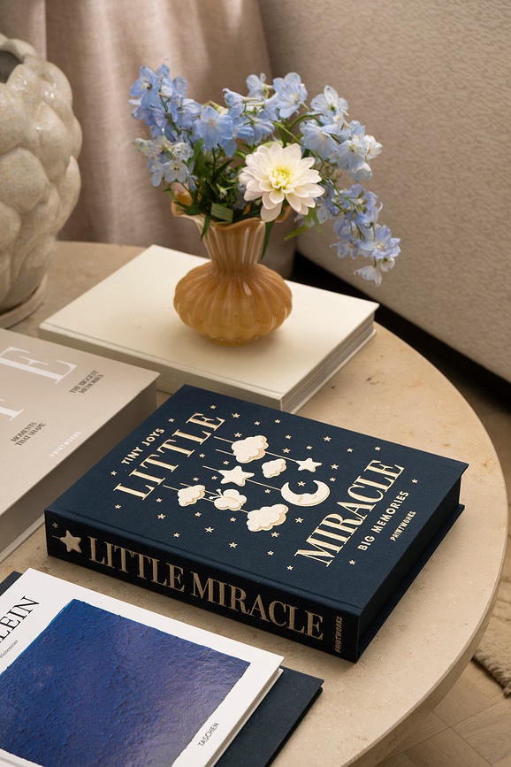Little Miracle Embroidered fotoalbum, mørkeblå