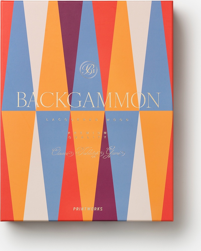 Нарди Lacquered Backgammon різнокольорові