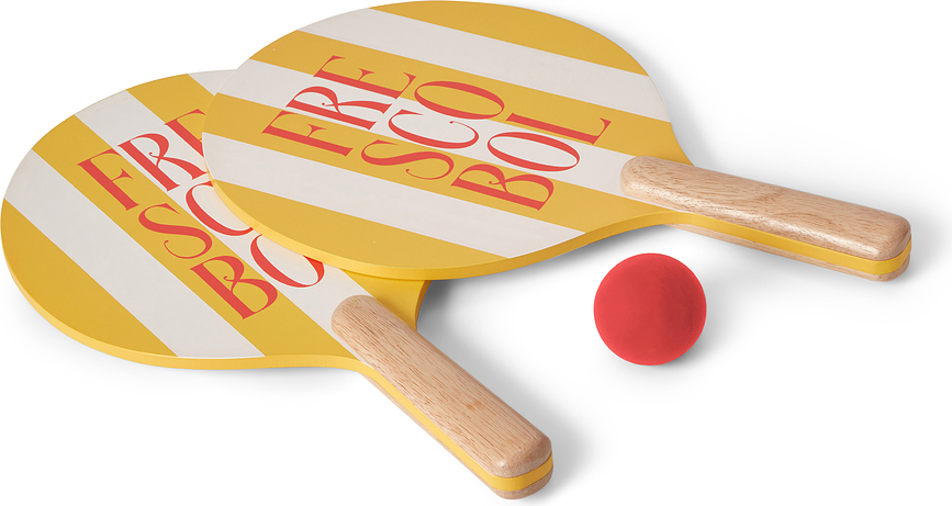 Palas de Frescobol, con pelota, Set de 3 piezas