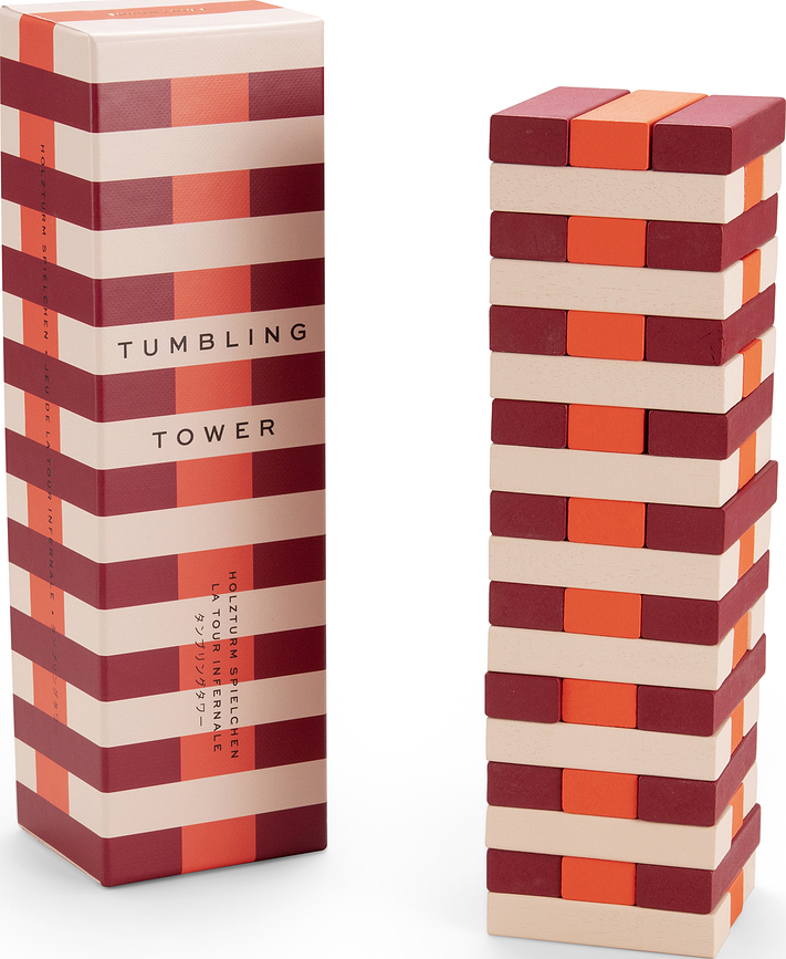 Play N Yenga Strateška igra, rdeče-oranžna