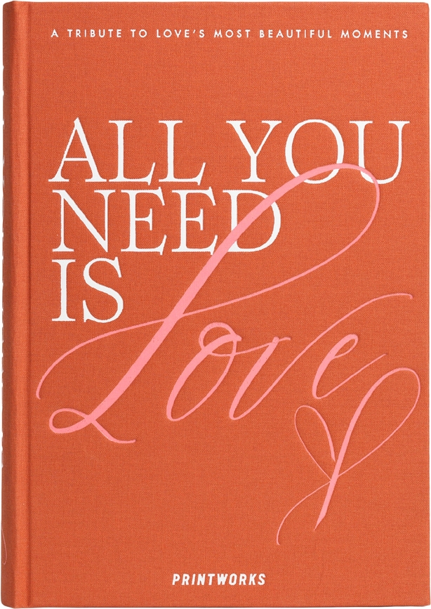 Printworks All You Need is Love Album za fotografije, oranžen