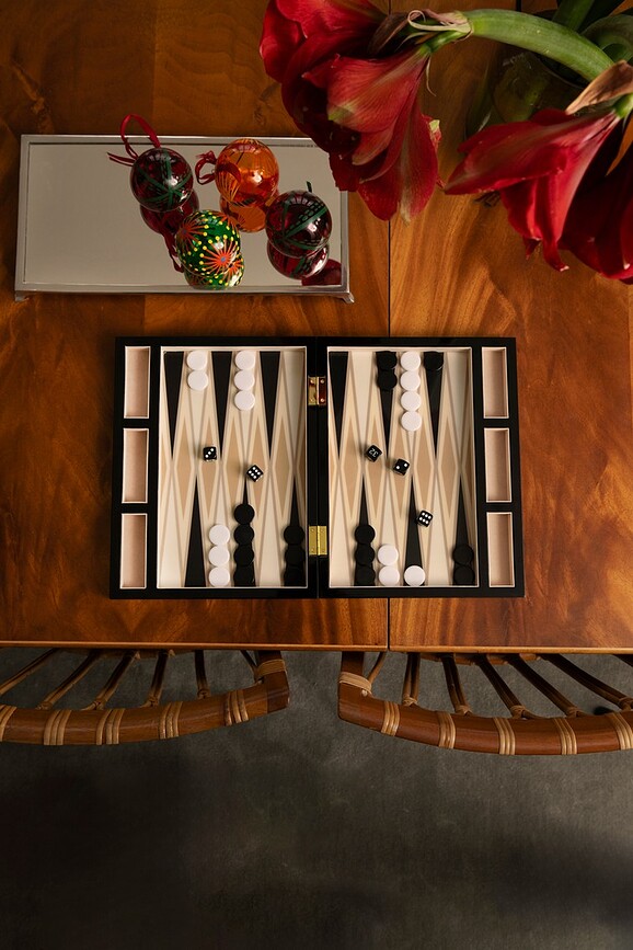 Printworks Backgammon lakirani crni