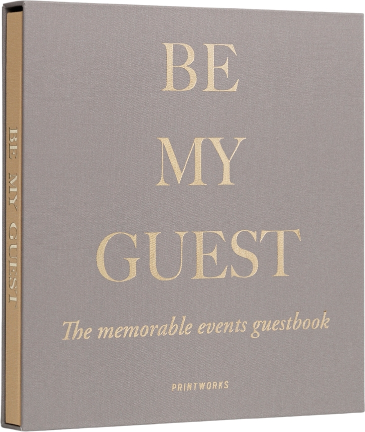 Printworks Be My Guest Livre d'Invités, gris-jaune