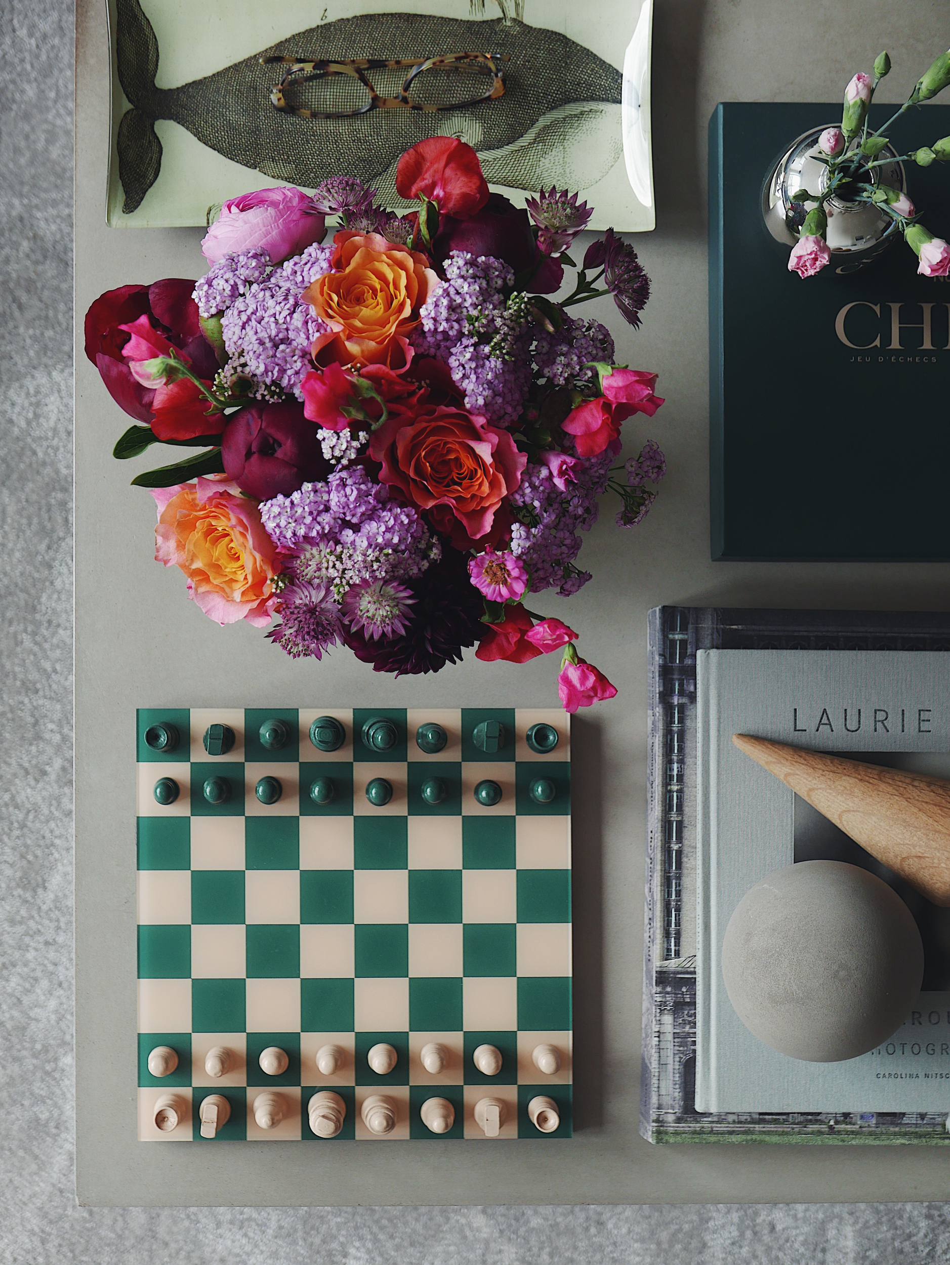 board games, chess, candles, clocks, still life