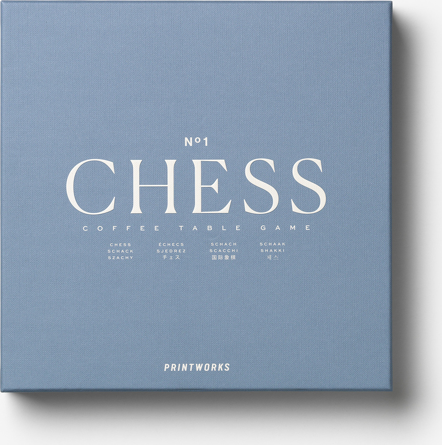 Printworks Classic Jeu d'Échecs, bleu clair