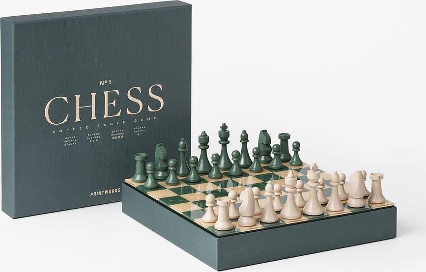 Printworks Classic Jeu d'échecs, vert