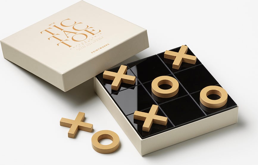 Printworks Classic Jeu Tic Tac Toe, beige