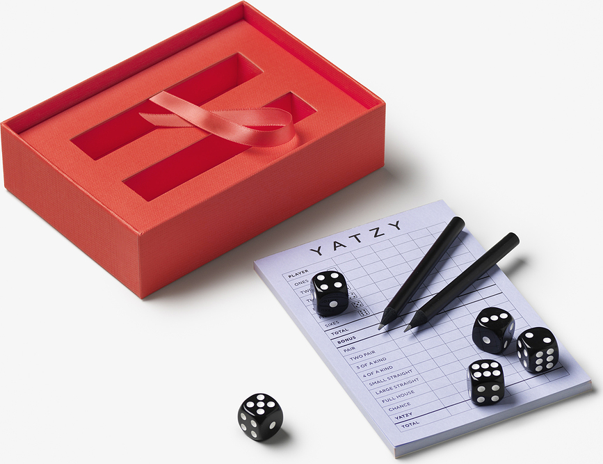 Printworks Classic Jeu de Yatzy, rouge