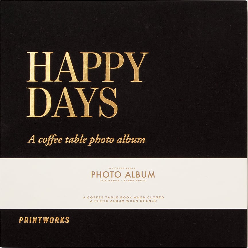Printworks Happy Days Album Photo petit, noir