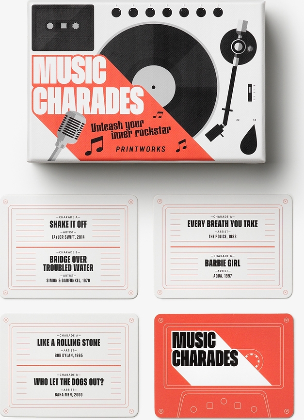 Printworks Glasbena igra s kartami Charades