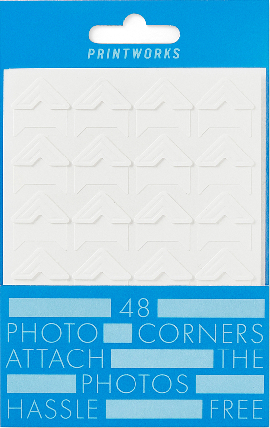 Printworks Naljepnice kutne za fotografije bijele mat 48 kom.