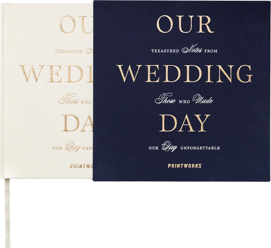 Printworks Our Wedding Day Βιβλίο Ευχών, ναυτικό μπλε-μπεζ