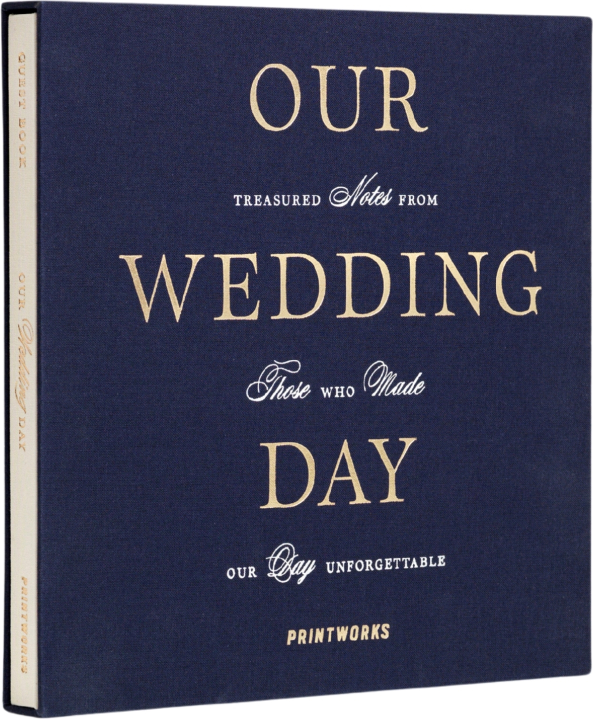 Printworks Our Wedding Day Gästebuch, marineblau-beige