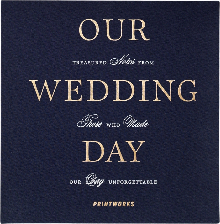Printworks Our Wedding Day Livre d'Or, bleu marine et beige