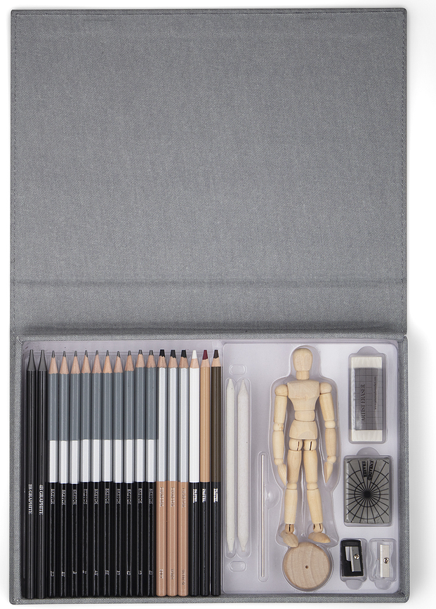 Printworks Set de Dessin essentiel, Set 22 pièces