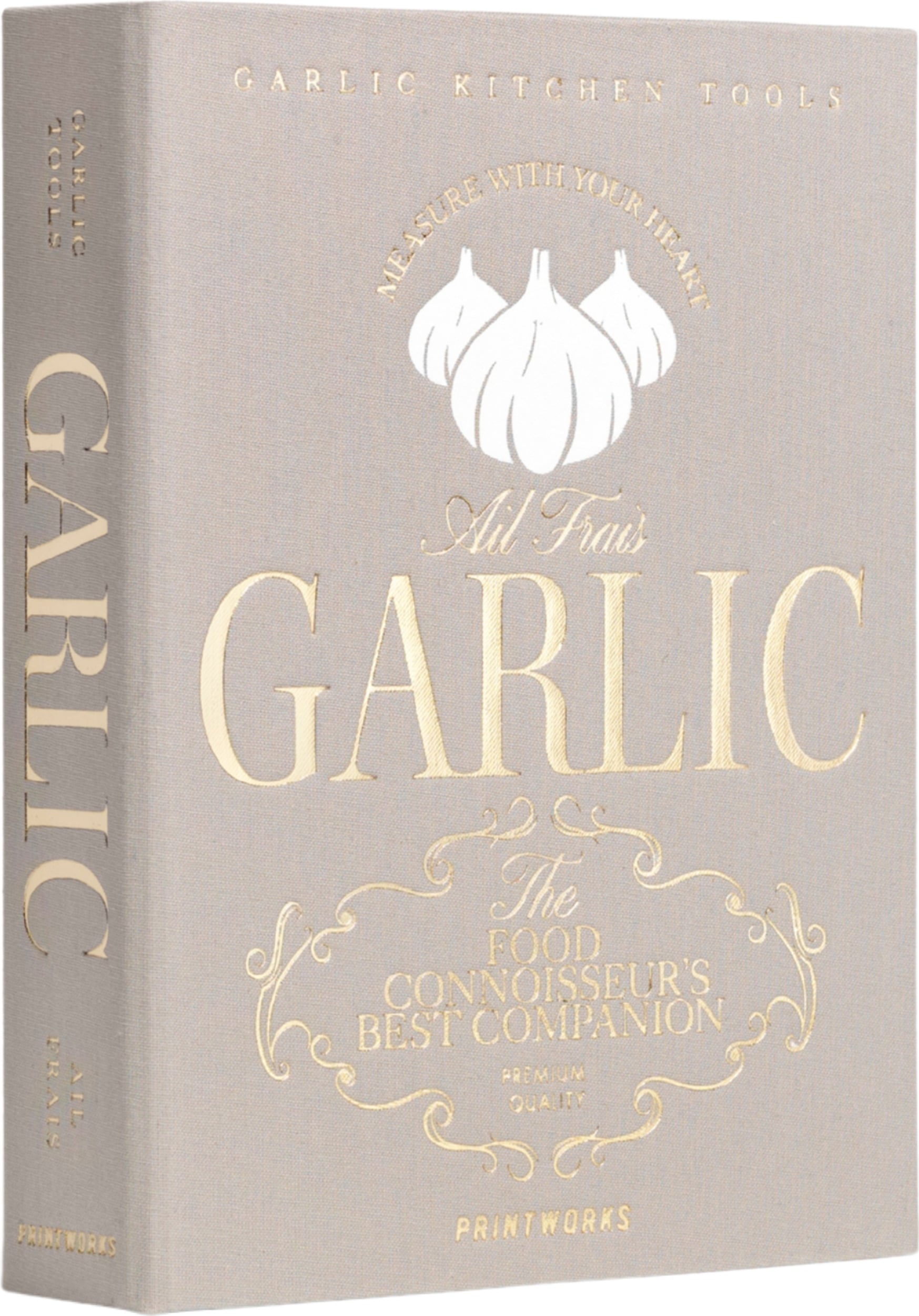 Gemüsestampfer, Kartoffelstampfer und Küchenpresse Printworks The Essentials Knoblauch-Set Grau, 2-teilig