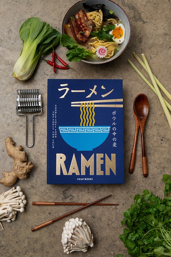 Printworks The Essentials Set d'Accessoires pour ramen, bleu marine, Set 5 pièces