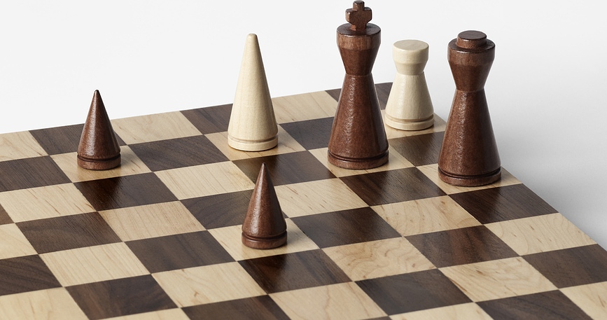 Printworks The Minimalist Jeu d'échecs, en bois