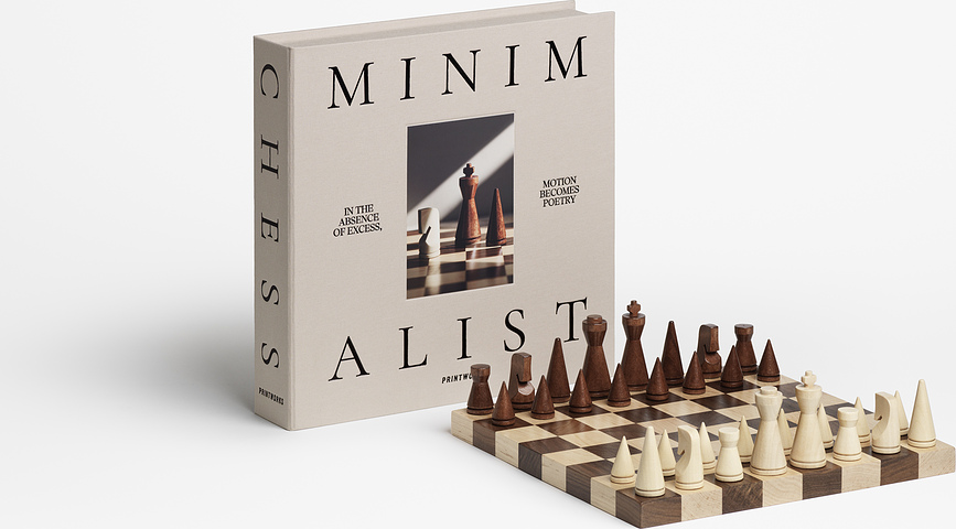 Printworks The Minimalist Jeu d'échecs, en bois