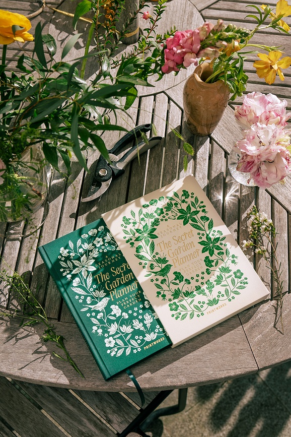 Printworks The Secret Garden Dnevnik, bež-zelen