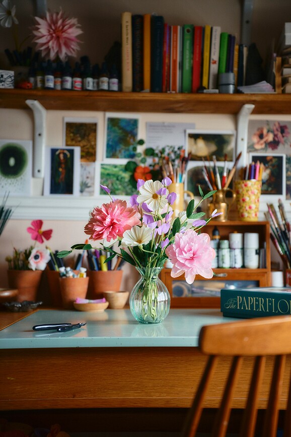 Σετ δημιουργίας λουλουδιών από κρεπ χαρτί Paper Florist
