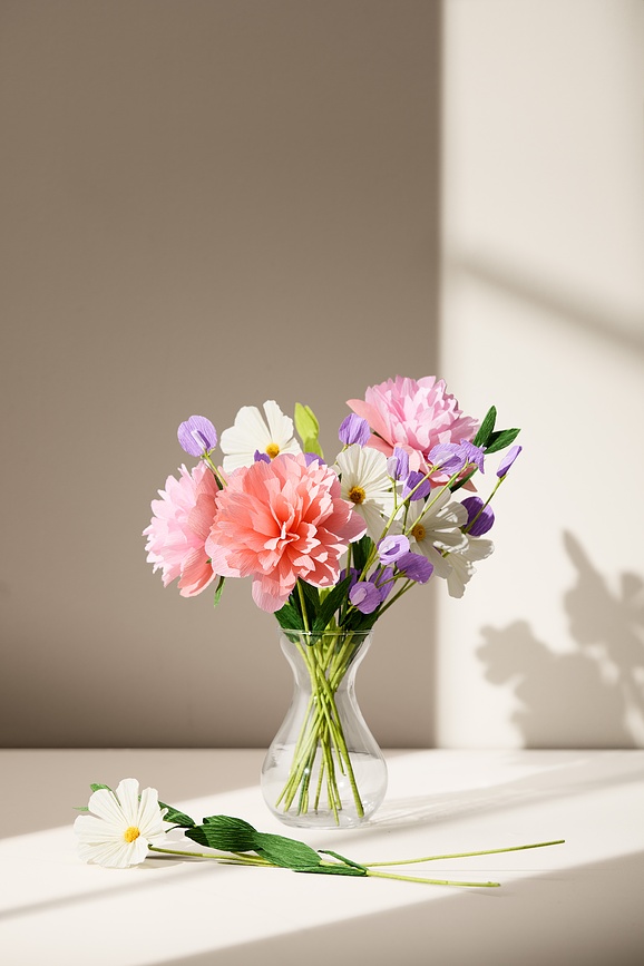 Set per creare fiori di carta crespa Paper Florist