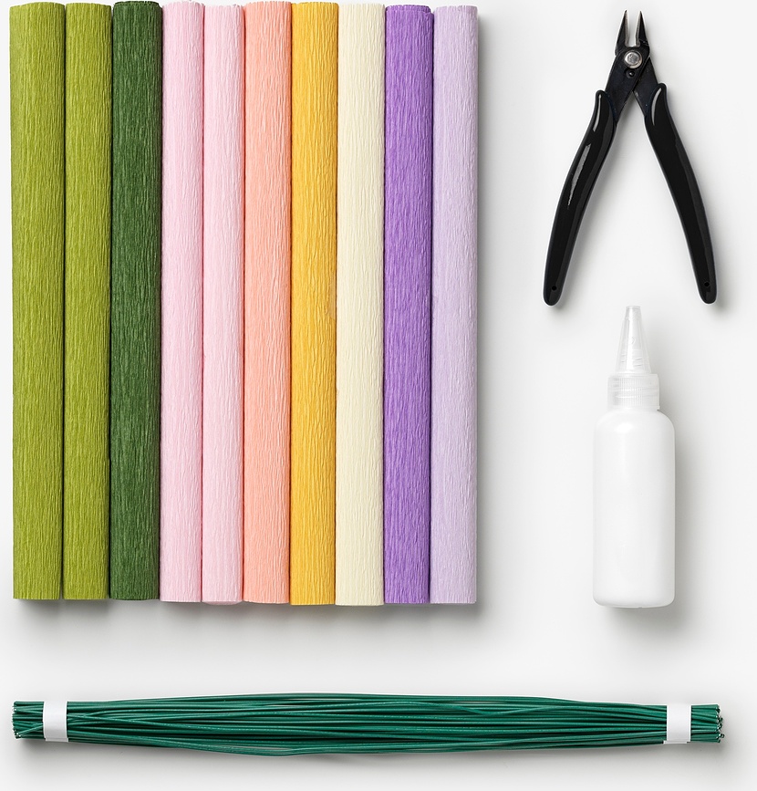 Set za izdelavo rož iz krep papirja Paper Florist
