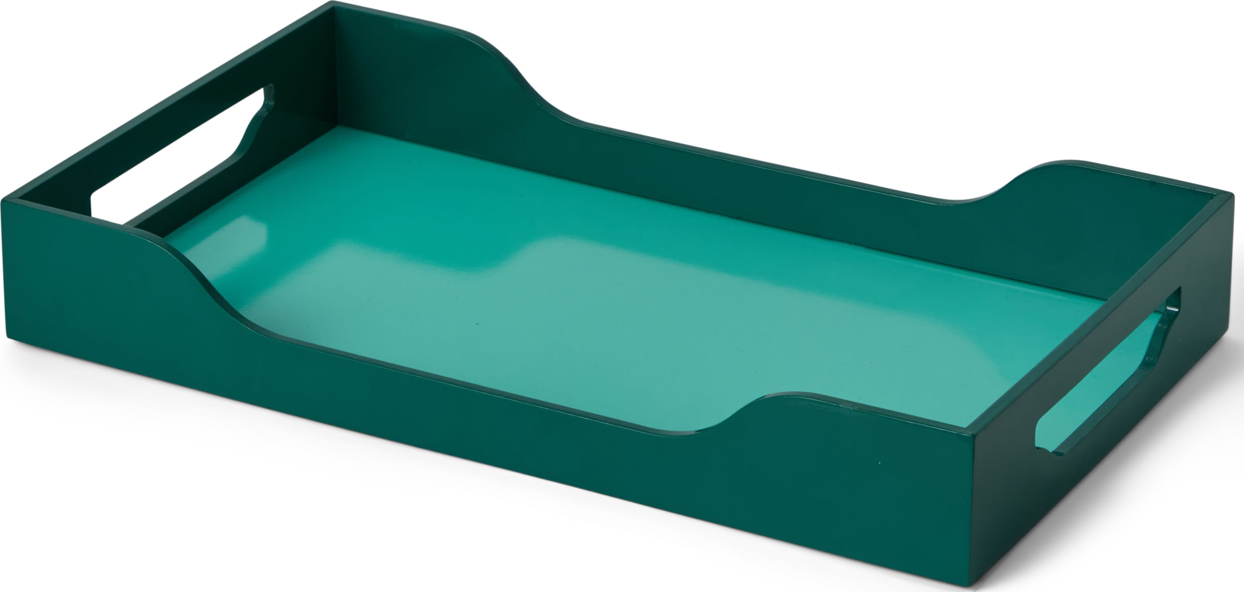 Swell Dekoratives Tablett M türkisfarbig lackiert