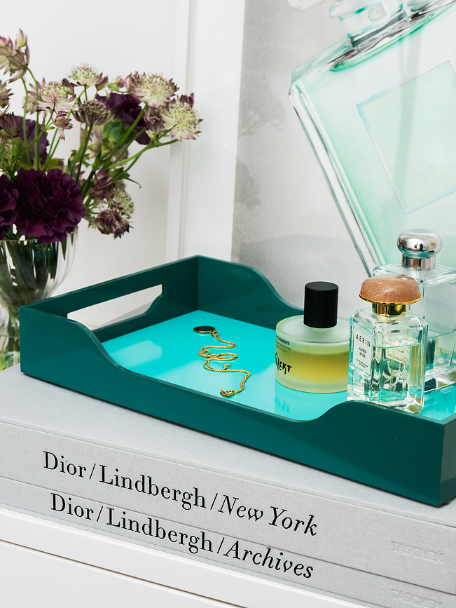 Swell Διακοσμητικός Δίσκος L, τιρκουάζ, λακαρισμένος