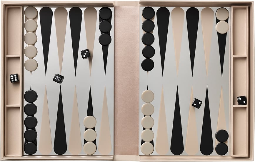 Τάβλι Art of Backgammon Mirror μπεζ
