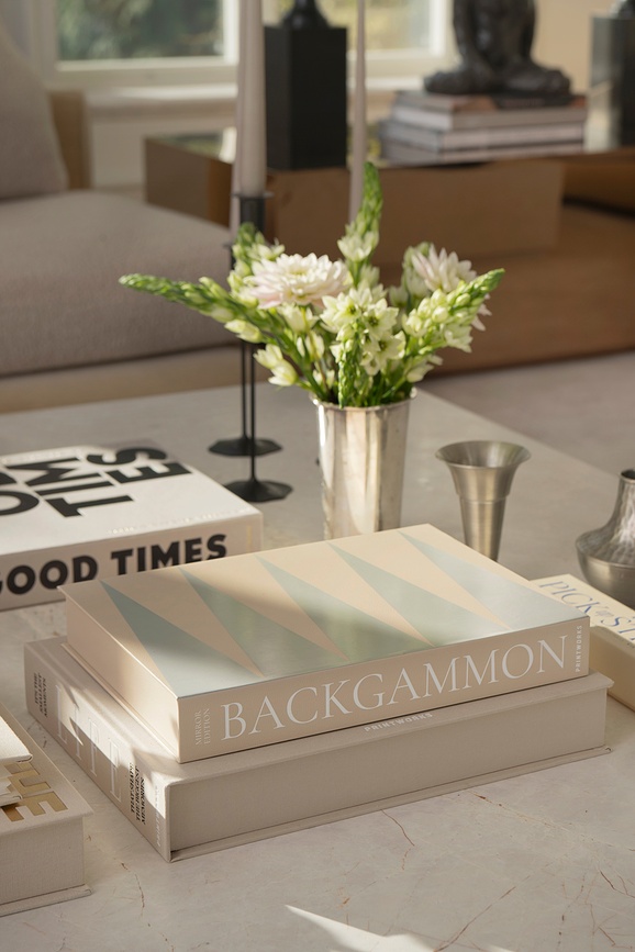 Τάβλι Art of Backgammon Mirror μπεζ