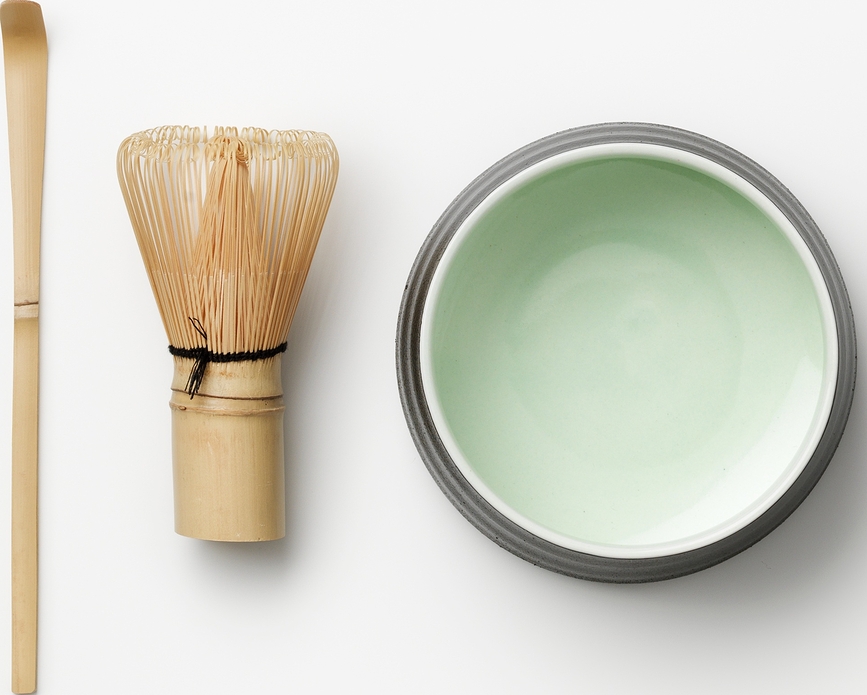 The Essentials Cafe Kitsuné Kit Matcha dans un coffret cadeau, Set 3 pièces