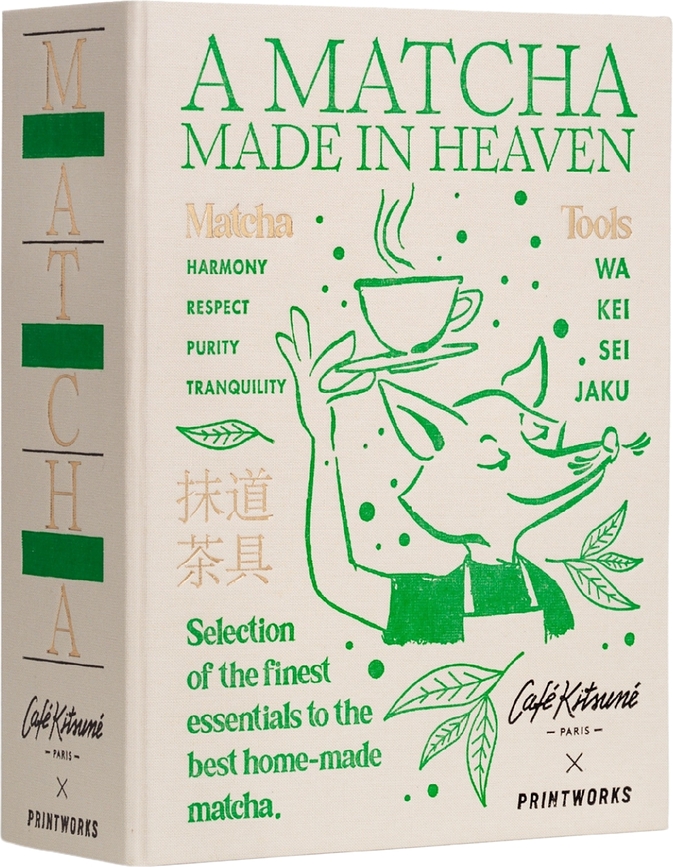 The Essentials Cafe Kitsuné Kit Matcha dans un coffret cadeau, Set 3 pièces