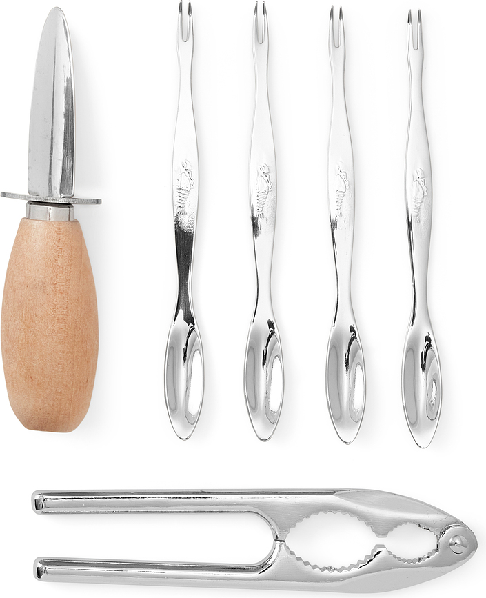 The Essentials Pripomočki za morske sadeže, 6-delni set, v darilni škatli