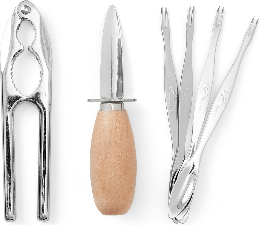 The Essentials Pripomočki za morske sadeže, 6-delni set, v darilni škatli